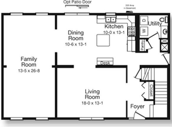 Wisteria 2047 Square Foot Two Story Floor Plan